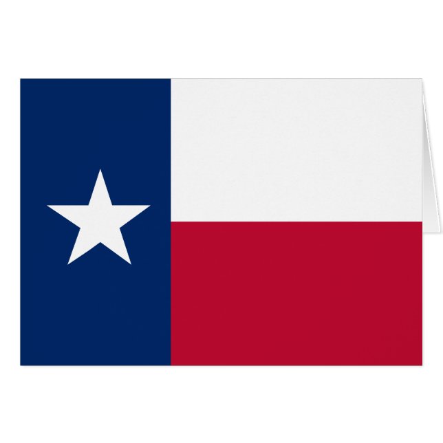 Texas statsflagga hälsningskort (Framsidan Horizontal)