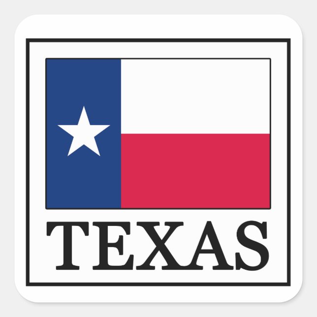 Texas Sticker Fyrkantigt Klistermärke (Framsida)