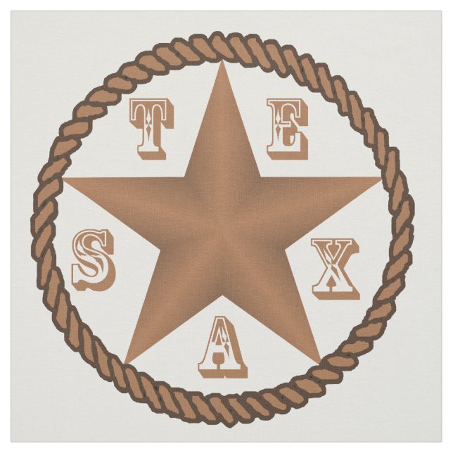 Texas stjärna med den stora repgränsen NÅGRA FÄRG Tyg (Provkarta)