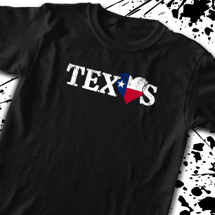 Texas Stolthet Kärlek Hjärta Flagga Stat Stolthet T Shirt