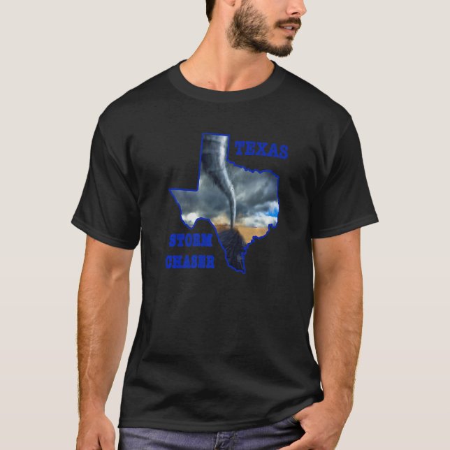 Texas Storm Hurricane Tornado Chaser Watcher Meteo T Shirt (Framsida)