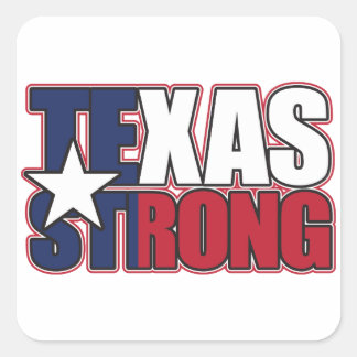 Texas-Strong Fyrkantigt Klistermärke