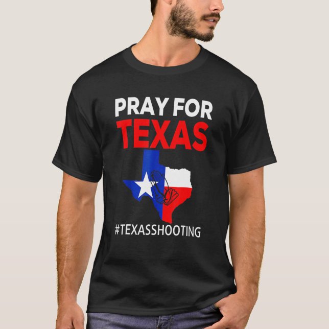 Texas Strong Pray for Texas Studenter Kids T Shirt (Framsida)