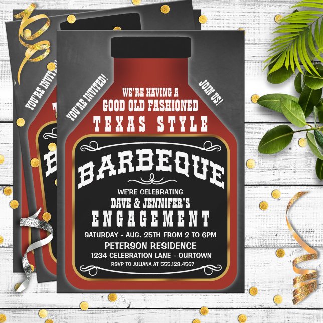Texas Style BBQ-partynodningskort Inbjudningar (Skapare uppladdad)