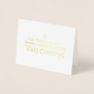 Texas Sunny- och Bright Jul Greeting Card Folierat Kort