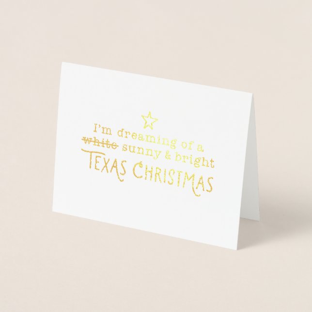 Texas Sunny- och Bright Jul Greeting Card Folierat Kort (Framsida)