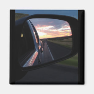 Texas sunset in my rearview spegel magnet