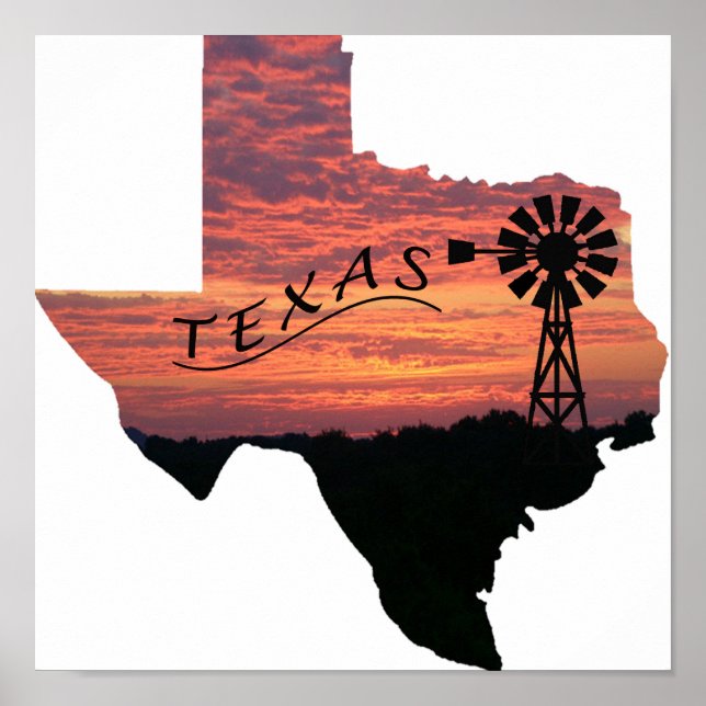 Texas Sunset Poster (Framsidan)