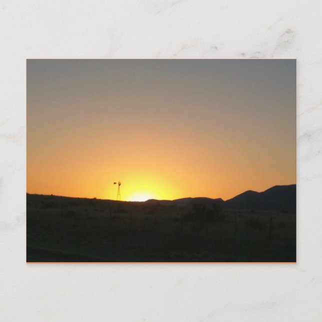 Texas sunset vykort (Framsida)