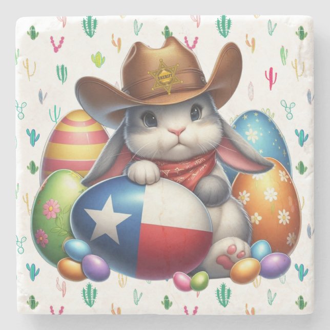 Texas/sydvästra Påskharn sheriff Stenunderlägg (Framsidan)