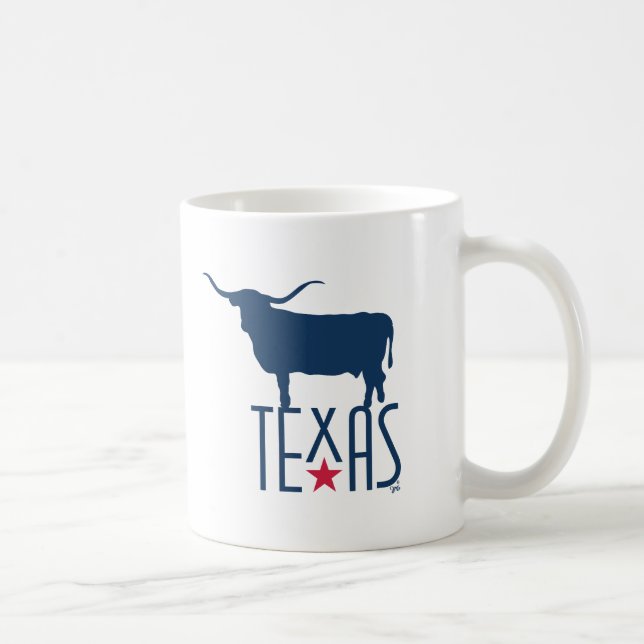 Texas symboler, Longhorn, flottan Kaffemugg (Höger)