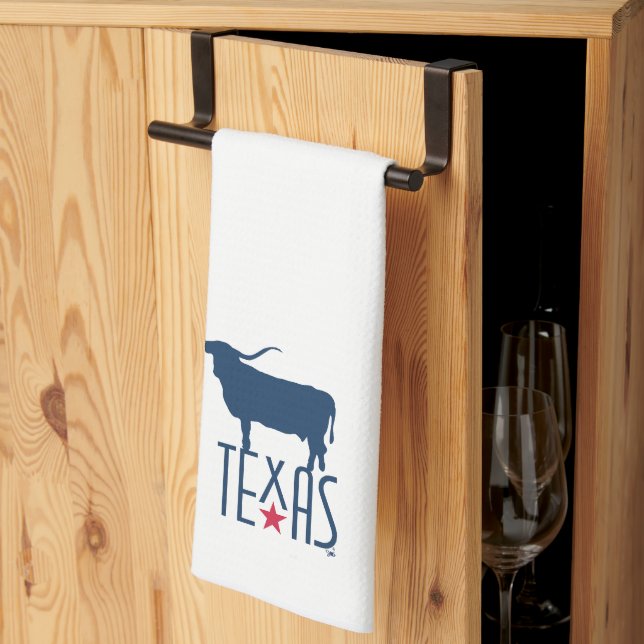 Texas symboler, Longhorn, flottan Kökshandduk (Thirds Fold)