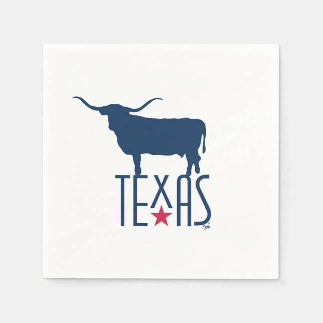Texas symboler, Longhorn, flottan Pappersservett (Framsidan)