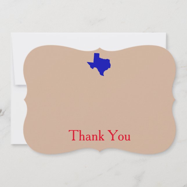 Texas tackkort tack kort (Framsida)