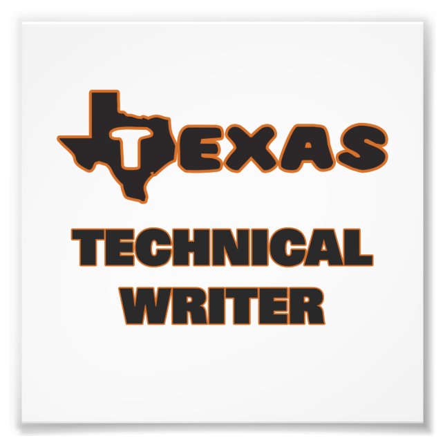 Texas Technical Writer Fototryck (Framsidan)