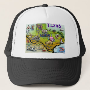 TEXAS tecknadkarta Keps