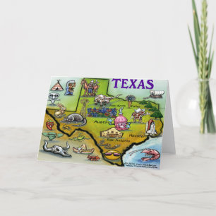 TEXAS tecknadkarta Kort