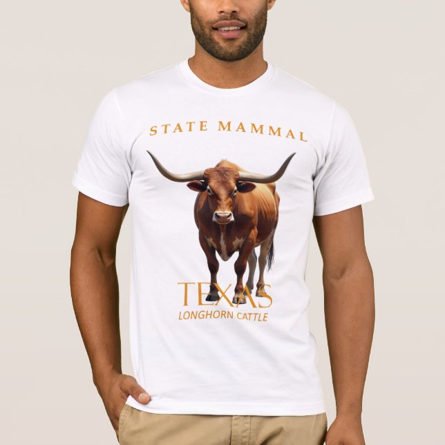 Texas Territory Beef Cattle T Shirt (Framsida)