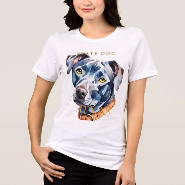 Texas Territory Blue Lacy Hund T Shirt (Framsida)