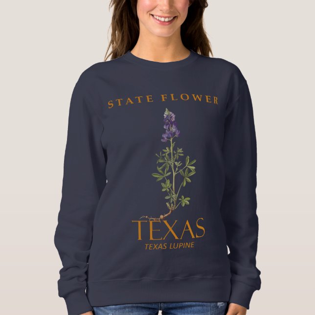 Texas Territory Flower Lupinus texensis T Shirt (Framsida)