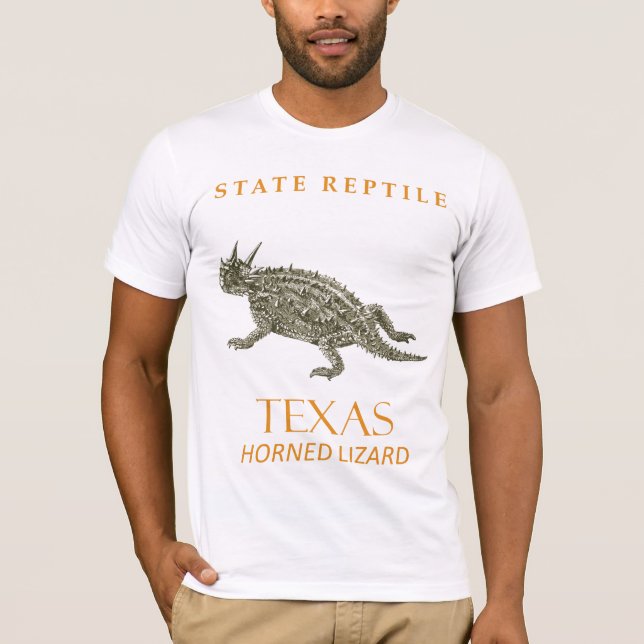 Texas Territory Horned Lizard T Shirt (Framsida)
