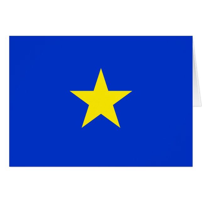 Texas, Texas flagga (1836–1839) Hälsningskort (Framsidan Horizontal)