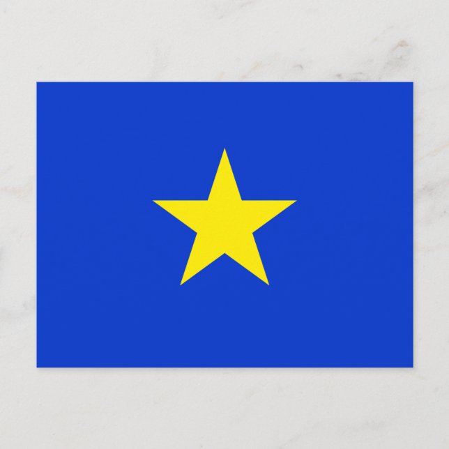 Texas, Texas flagga (1836–1839) Vykort (Framsida)