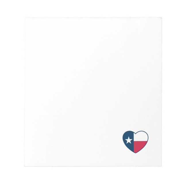Texas, Texas Flagga, Heart Anteckningsblock (Framsida)
