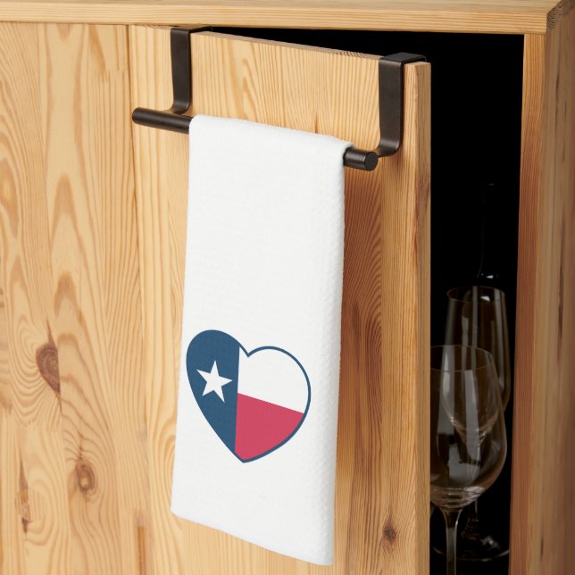 Texas, Texas Flagga, Heart Kökshandduk (Thirds Fold)