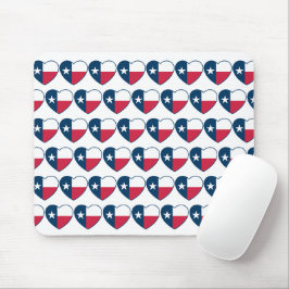 Texas, Texas Flagga, Heart Mousepad Musmatta