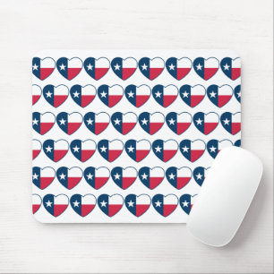 Texas, Texas Flagga, Heart Mousepad Musmatta