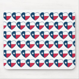 Texas, Texas Flagga, Heart Mousepad Musmatta