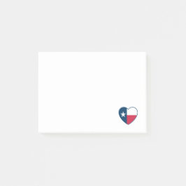 Texas, Texas Flagga, Heart Post-it Block