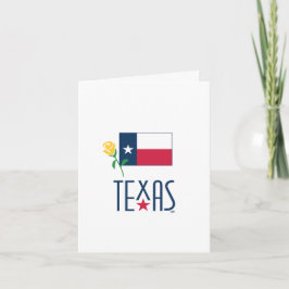 Texas, Texas Flagga och Gul ros Anteckningskort