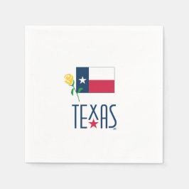 Texas, Texas Flagga och Gul ros Pappersservett