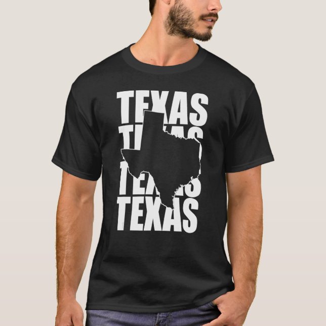 Texas Texas Texas Shape of Texas Home State T Shirt (Framsida)