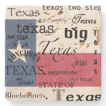 Texas Text Design-with Texas Flagga