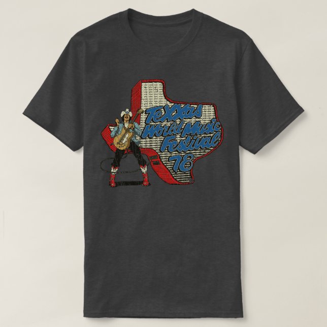 Texas Texxas World Music Festival 1978 T Shirt (Design framsida)