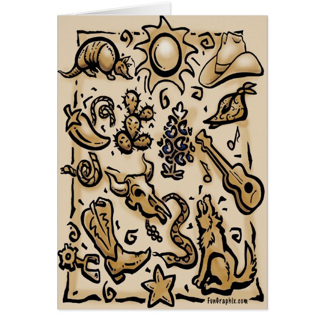 Texas Thang Hälsningskort (Framsidan)