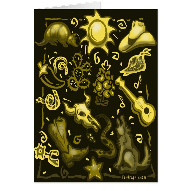 Texas Thang Hälsningskort (Framsidan)