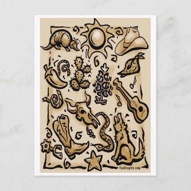 Texas Thang Vykort (Framsida)