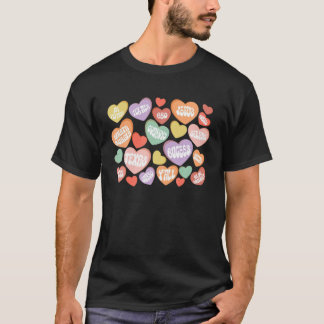 Texas Theme Conversation Heart Valentines day Cand T Shirt