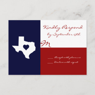 Texas ThGodkända Rött vitt blått Bröllop OSA Kort