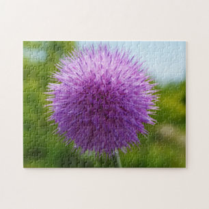 Texas Thistle Vildblomma Blomsterpussel Pussel