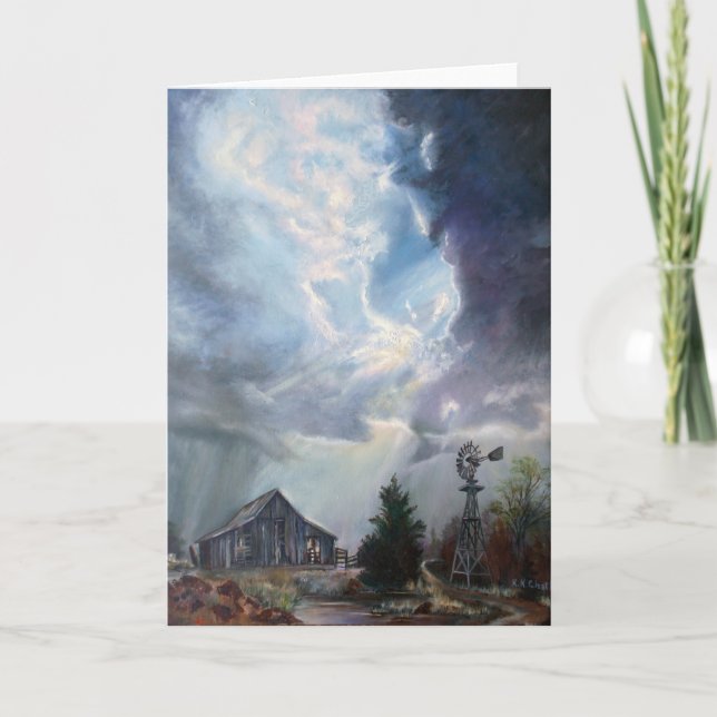 Texas Thunderstorm Greeting Card Kort (Framsida)