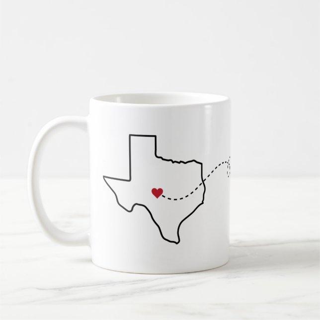 Texas till Kalifornien - Heart2Heart Kaffemugg (Vänster)
