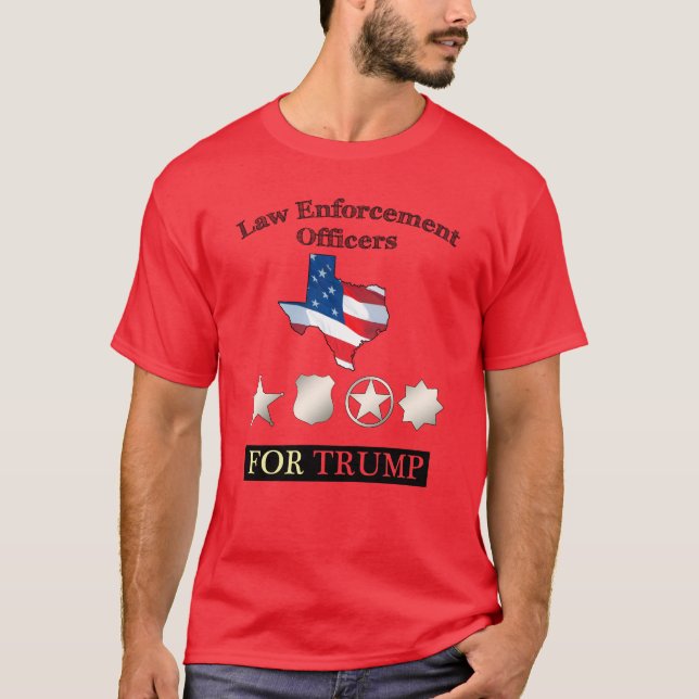 Texas Tillsatta lagar officerare för trummor T Shirt (Framsida)