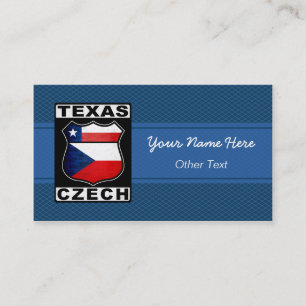 Texas tjeckiska amerikanska anpassade visitkort