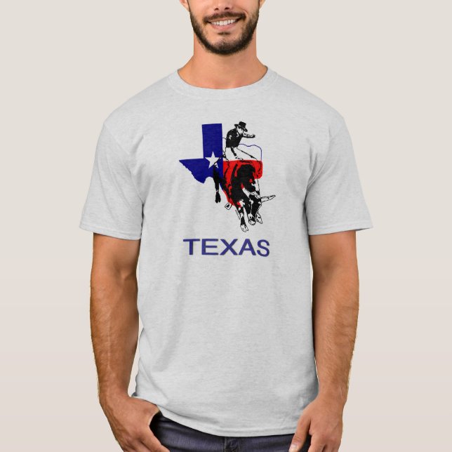 Texas tjurryttare tee shirt (Framsida)