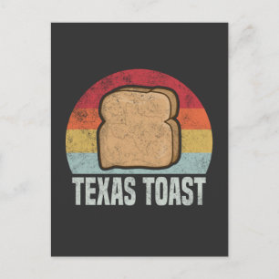 Texas toast Retro Vintage 1970-talet Vykort